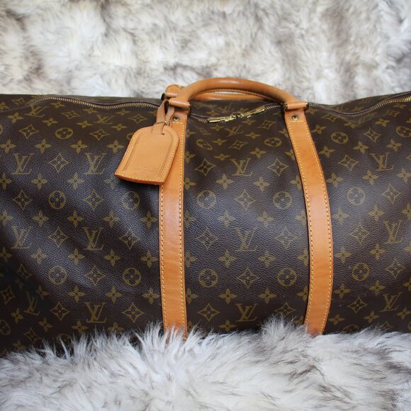 Authentic Louis Vuitton Monogram Keepall Bandouliere 60 Travel Luggage Bag - Picture 1 of 14